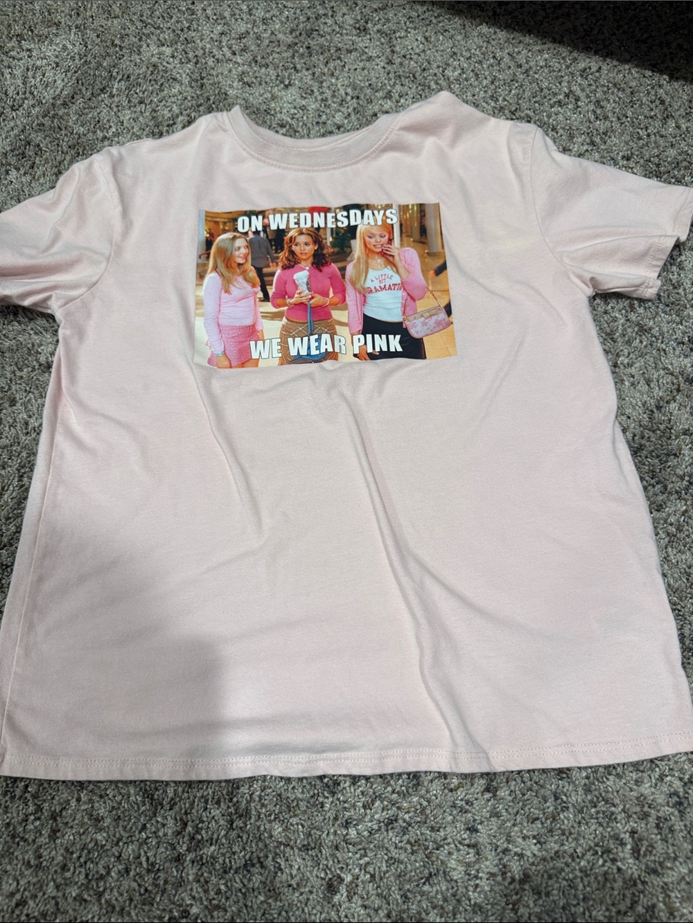 Girls Light Pink 'On Wednesdays We Wear Pink' Graphic Tee